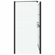 Екран за душ и вана Черен и прозрачен 116 x 68 x 128 см