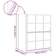 Екран за душ и вана Черен и прозрачен 116 x 68 x 128 см