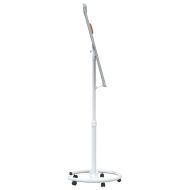 Магнитна бяла дъска с колело Бял и сив 62 x 62 x 195 см EPS