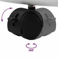 Магнитна бяла дъска с колело Бял и сив 62 x 62 x 195 см EPS