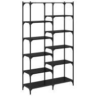 Рафт за книги Черен дъб 100 x 32 x 170 см Инженерно дърво