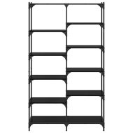 Рафт за книги Черен дъб 100 x 32 x 170 см Инженерно дърво