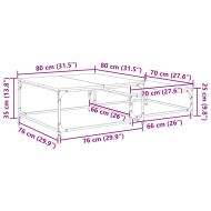 Масичка за кафе 2 pcs Дъб Инженерно дърво