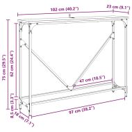 Конзолна маса Дъб 102 x 23 x 75 см Инженерно дърво