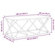 Масичка за кафе Дъб 100 x 49 x 40 см Инженерно дърво