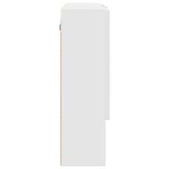 Шкаф с огледало за баня Бяло 80 x 17 x 55 см Инженерно дърво