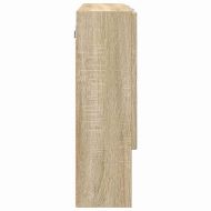 Шкаф с огледало за баня с врата дъб сонома 80 x 17 x 55 см