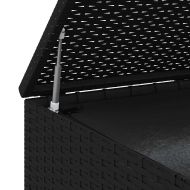 Кутия за градински възглавници PE ратан 100x49x103,5 см черна