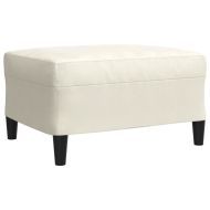 Мека мебел от 4 части с възглавници и болстери кремав кадифе