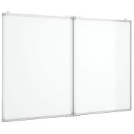 Магнитна бяла дъска, сгъваема, 100x80x1,7 см, алуминий