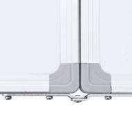 Магнитна бяла дъска, сгъваема, 100x80x1,7 см, алуминий