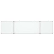 Магнитна бяла дъска, сгъваема, 200x50x1,7 см, алуминий