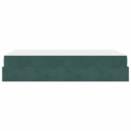 Рамка за легло с матрак Тъмнозелено 140 x 190 cm Кадифе