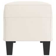 Пейка, кремава, 100x35x41 см, изкуствена кожа