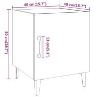 Нощно шкафче, сив сонома, инженерно дърво