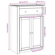 Шкаф за обувки "Panama" 80x40x114 см бор масив