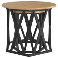 Странична маса 2 pcs Дъб Инженерна дървесина и стомана