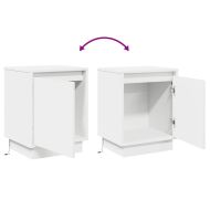 Нощен шкаф Бяло 39 x 34,5 x 50 см Инженерно дърво