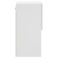 ТВ шкафове с LED осветление 2 бр бели 30,5x30x60 см