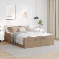 Рамка за легло с матрак Капучино 160 x 200 cm Изкуствена кожа