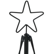 Коледно дърво с конус с поставка Черно 90 cm Стомана