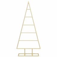 Метално коледно дърво Златист 90 cm Прахово покритие стомана