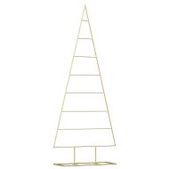 Метално коледно дърво Златист 150 cm Прахово покритие стомана