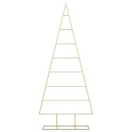 Метално коледно дърво Златист 150 cm Прахово покритие стомана