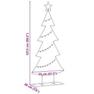 Метално коледно дърво с поставка Черно 125 cm Стомана