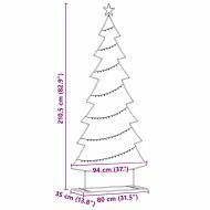 Метално коледно дърво с поставка Черно 210 cm Стомана