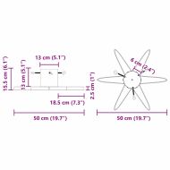 Статив за коледно дърво 1.73 Черно 49 x 49 x 15,5 см Стомана