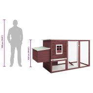 Кокошарник за открито с 1 отделение за яйца, кафяв, дървен