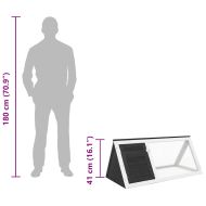 Клетка за зайци, сива, дърво