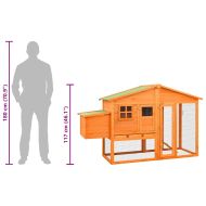 Птичарник с места за гнездене, масивен чам