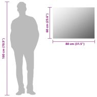 Безрамково огледало, 80x60 см, стъкло