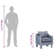 Фотьойл, сив, естествена кожа