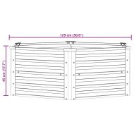 Повдигната градинска леха 129х45 см поцинкована стомана сребро