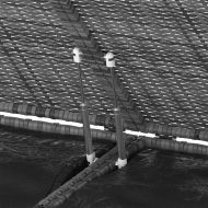 Кутия за градински възглавници PE Ратан 291x100,5x104 см сива