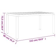 Градински трапезен комплект, 7 части, черно и кафяво, алуминий