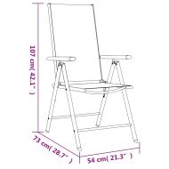 Градински трапезен комплект, 7 части, черен, алуминий