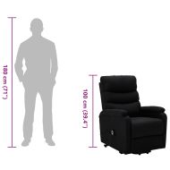 Изправящ стол, черен, текстил