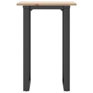 Трапезна маса О-образна рамка 50x50x75 см бор масив и стомана