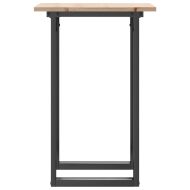 Трапезна маса О-образна рамка 50x50x75 см бор масив и стомана