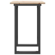 Трапезна маса О-образна рамка 80x50x75 см бор масив и стомана