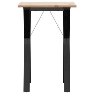 Трапезна маса Y-образна рамка 50x50x75 см бор масив и стомана