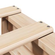 Легло с рафтове за книги, без матрак, 90x190 см, бор масив