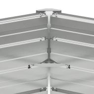 Повдигната леха антрацит 129x129x77 см поцинкована стомана