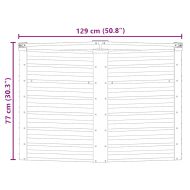 Повдигната леха антрацит 129x129x77 см поцинкована стомана