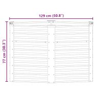 Градинска висока леха поцинкована стомана 129x129x77 см сива