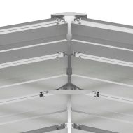 Градинска висока леха кафява 129x129x77 см поцинкована стомана